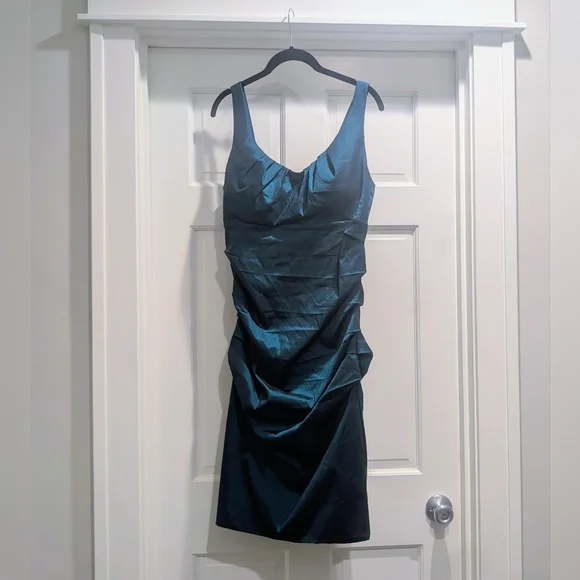 sangria green dress Sunset Sangria Satin Maxi Dress in Olive M / Olive